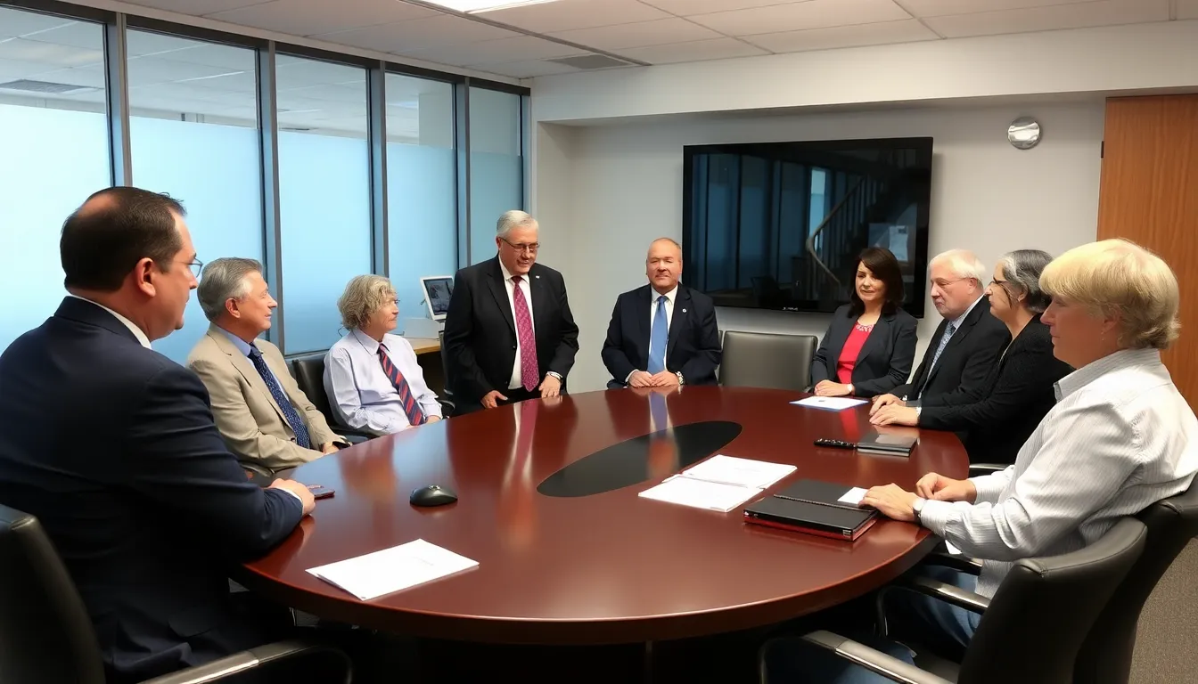 A scene showing healthcare professionals discussing compliance measures, reflecting Kaiser Permanente's efforts to improve their billing practices following the settlement