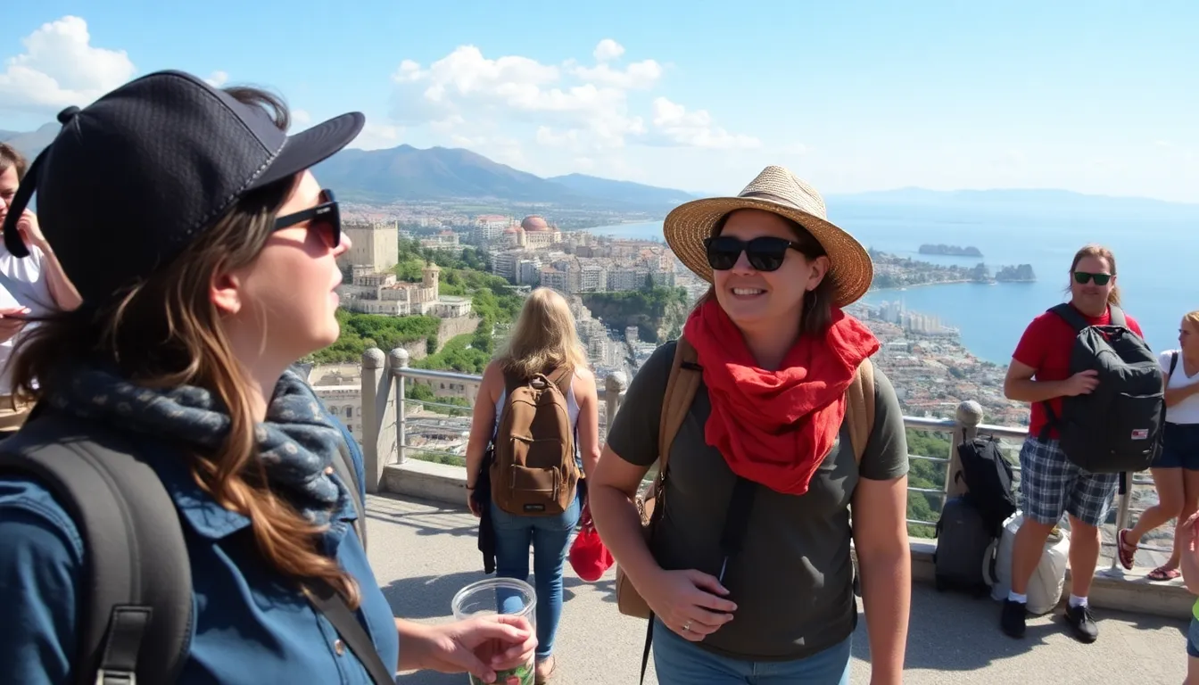 A vibrant local market bustling with visitors, reflecting the economic boost that microvacations bring to communities as more people explore nearby attractions