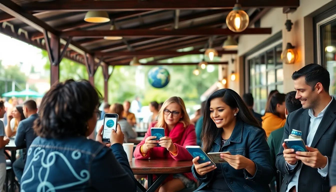 A vibrant community event where brand advocates gather to celebrate and promote their favorite products and services