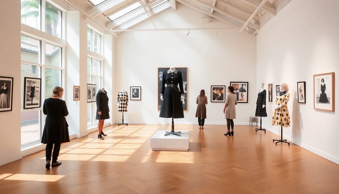 A group of contemporary artists and fashion designers engage in lively discussions during an exclusive event at Coco Chanel's villa, La Pausa, surrounded by the stunning Mediterranean backdrop.