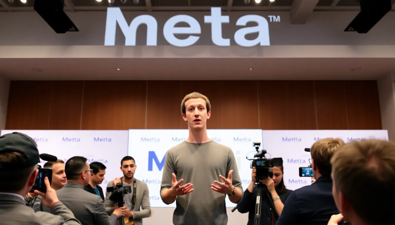 Mark Zuckerberg speaks at a press conference announcing Meta's plan to invest at least 5 billion in various initiatives for 2023, emphasizing the company's commitment to innovation in technology.