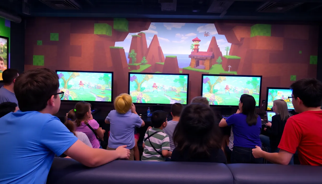 A diverse group of players gathered around a digital campfire, sharing strategies and experiences while enjoying the newfound crossplay capabilities