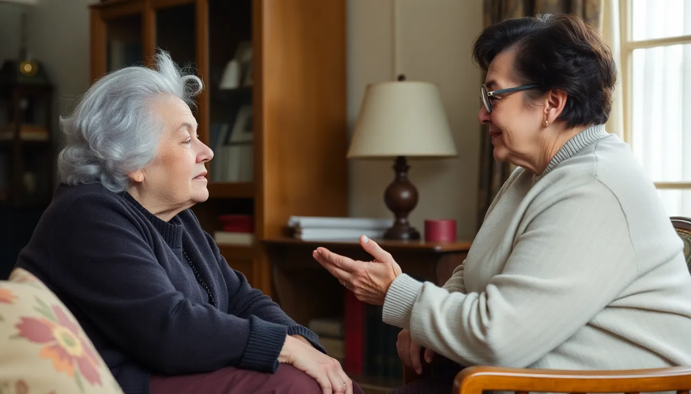 Older female contestants strategize and engage in discussions during a tense moment on the set of The Traitors, showcasing their competitive spirit and camaraderie.