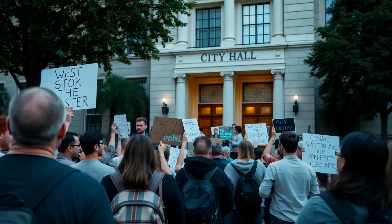 A group of technology experts and ethicists gather at a conference, passionately discussing the implications of Elon Musk's Grok AI amid growing public concern over its ethical use.