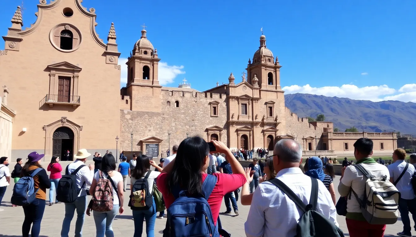 Local artisans display traditional crafts at a bustling market, highlighting the rich cultural heritage and vibrant community life of Arequipa
