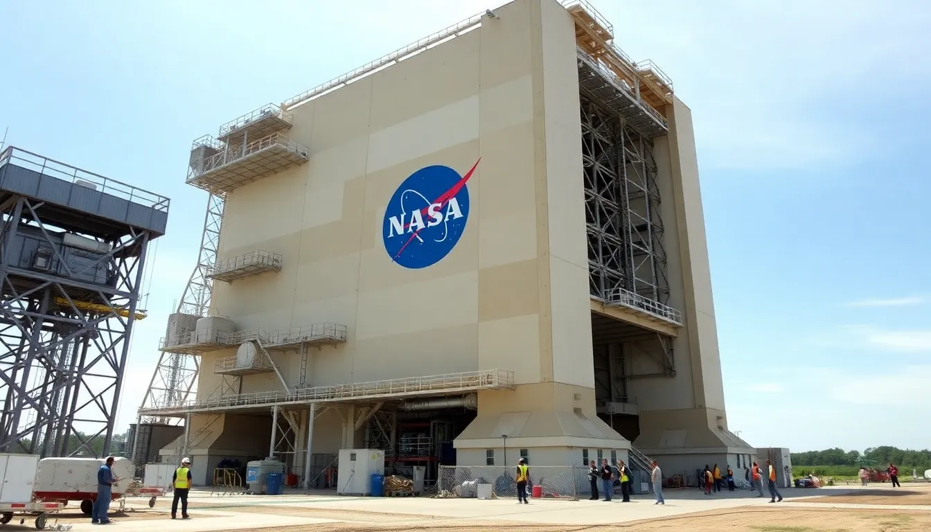 Engineers conduct critical checks on the rocket's systems, ensuring everything is operational for the upcoming crewed flight