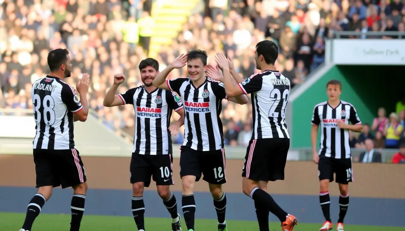 The vibrant atmosphere at St. James' Park showcases the excitement of fans celebrating Newcastle's significant win over Crystal Palace