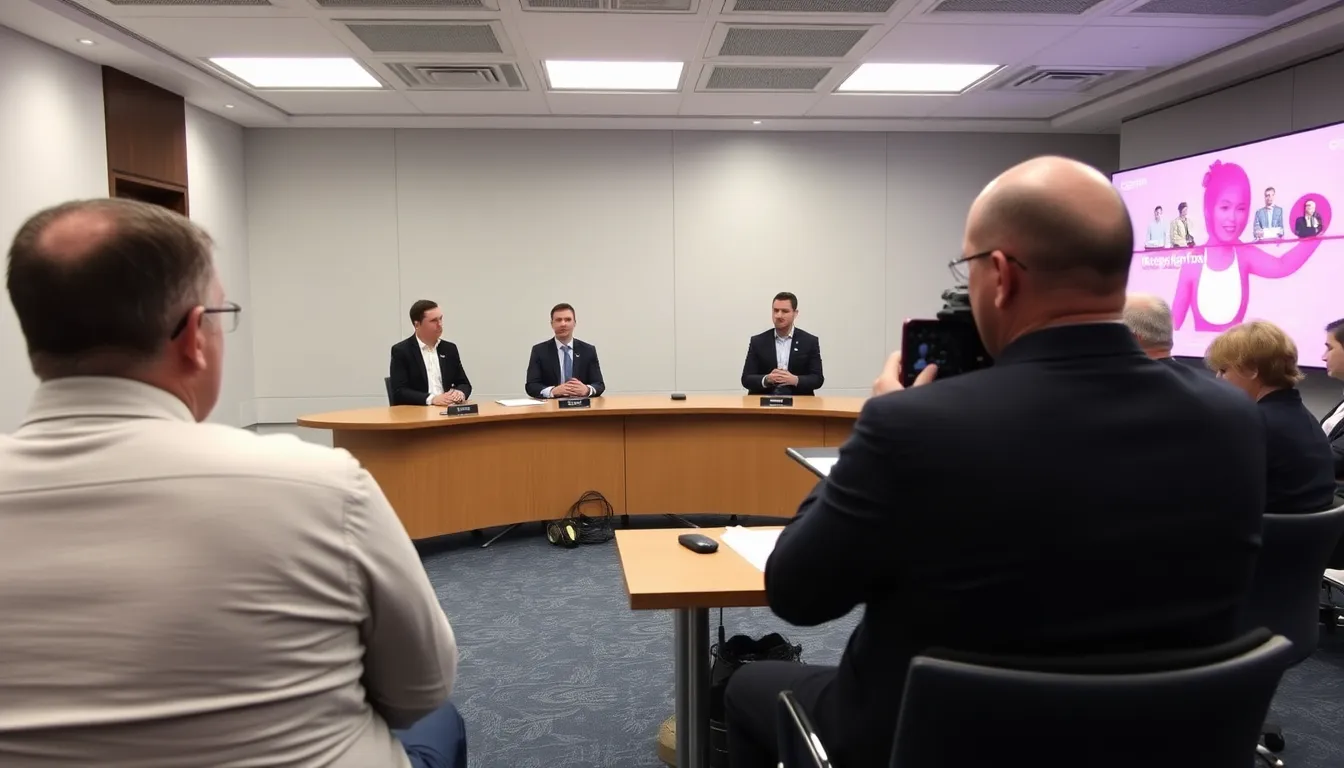 A group of journalists gathers outside Ofcom's headquarters in London, discussing the implications of the investigation into X's use of Grok AI for creating sexual deepfakes.