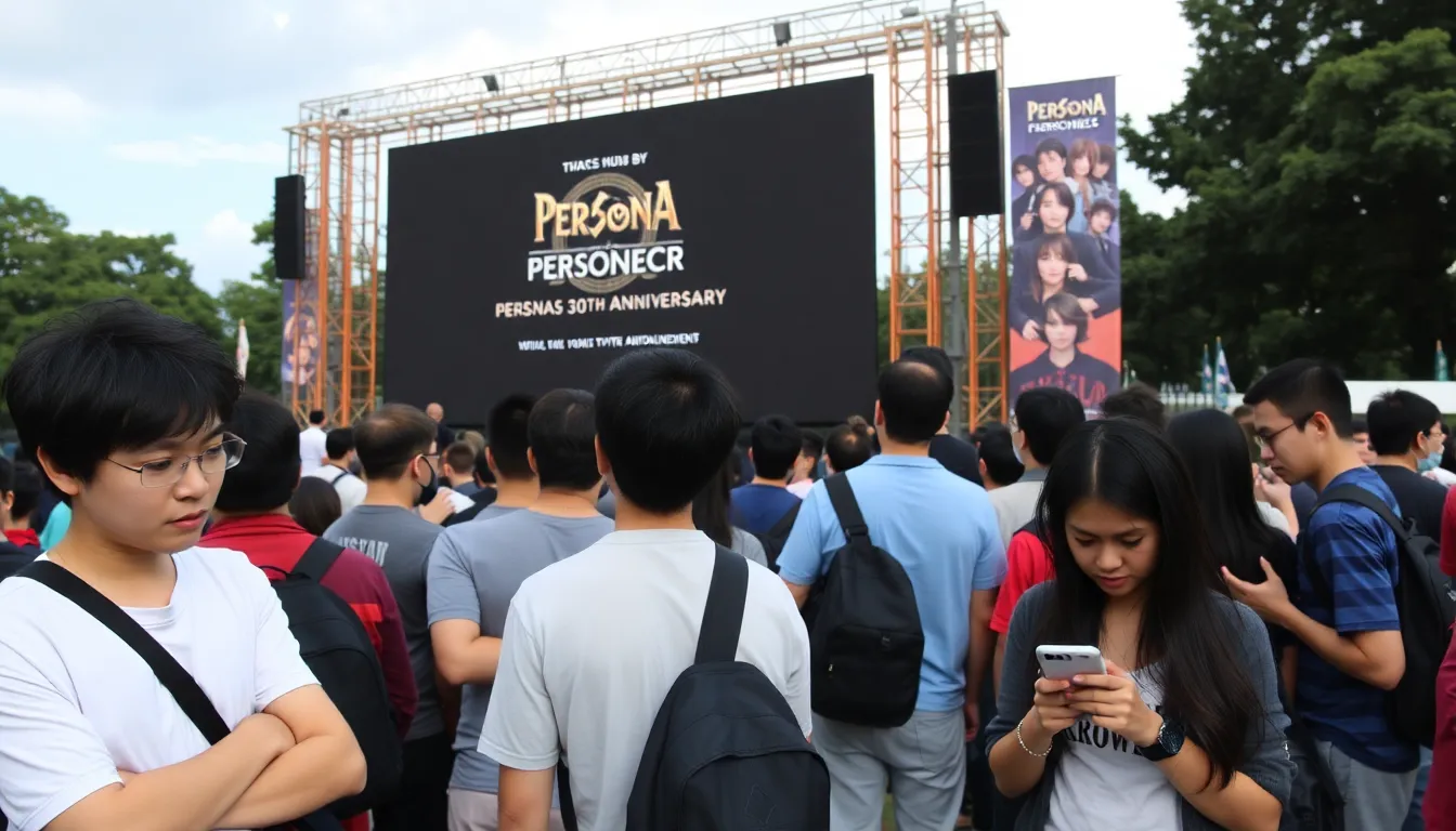 A gathering of dedicated Persona fans eagerly awaiting news about potential remasters or new installments in the series