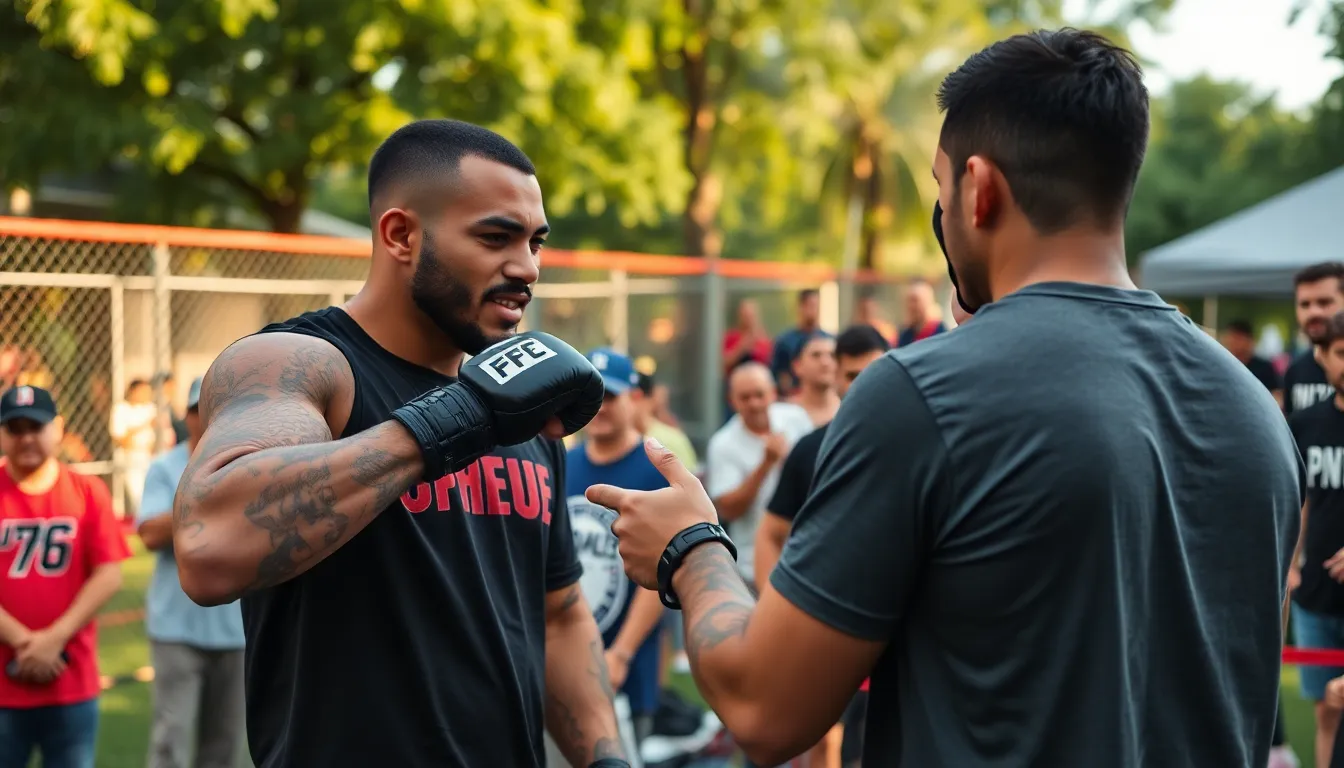 Fighters engage in intense training sessions at a stateoftheart facility, illustrating the dedication and preparation required to succeed in the competitive world of mixed martial arts