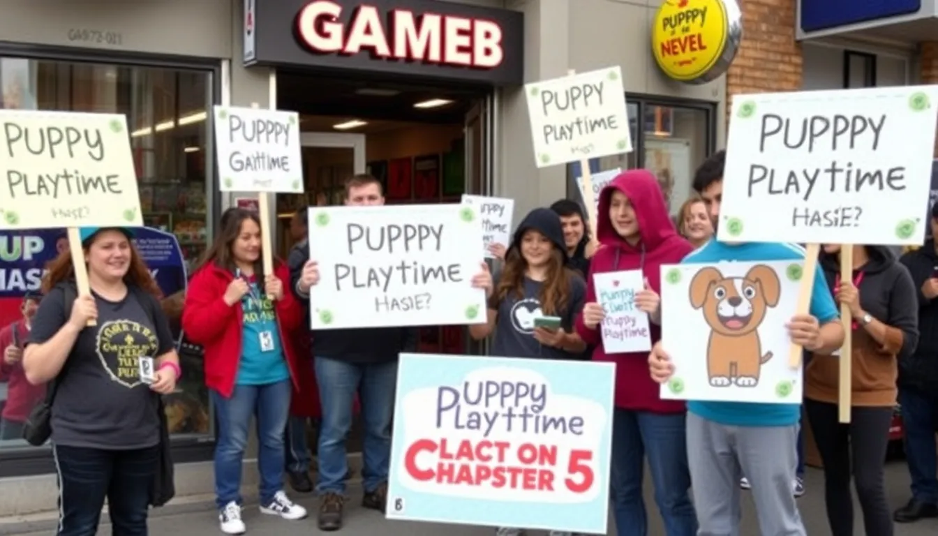 A graphic showcasing the release timeline for Poppy Playtime Chapter 5, highlighting the difference between PC and console launch dates