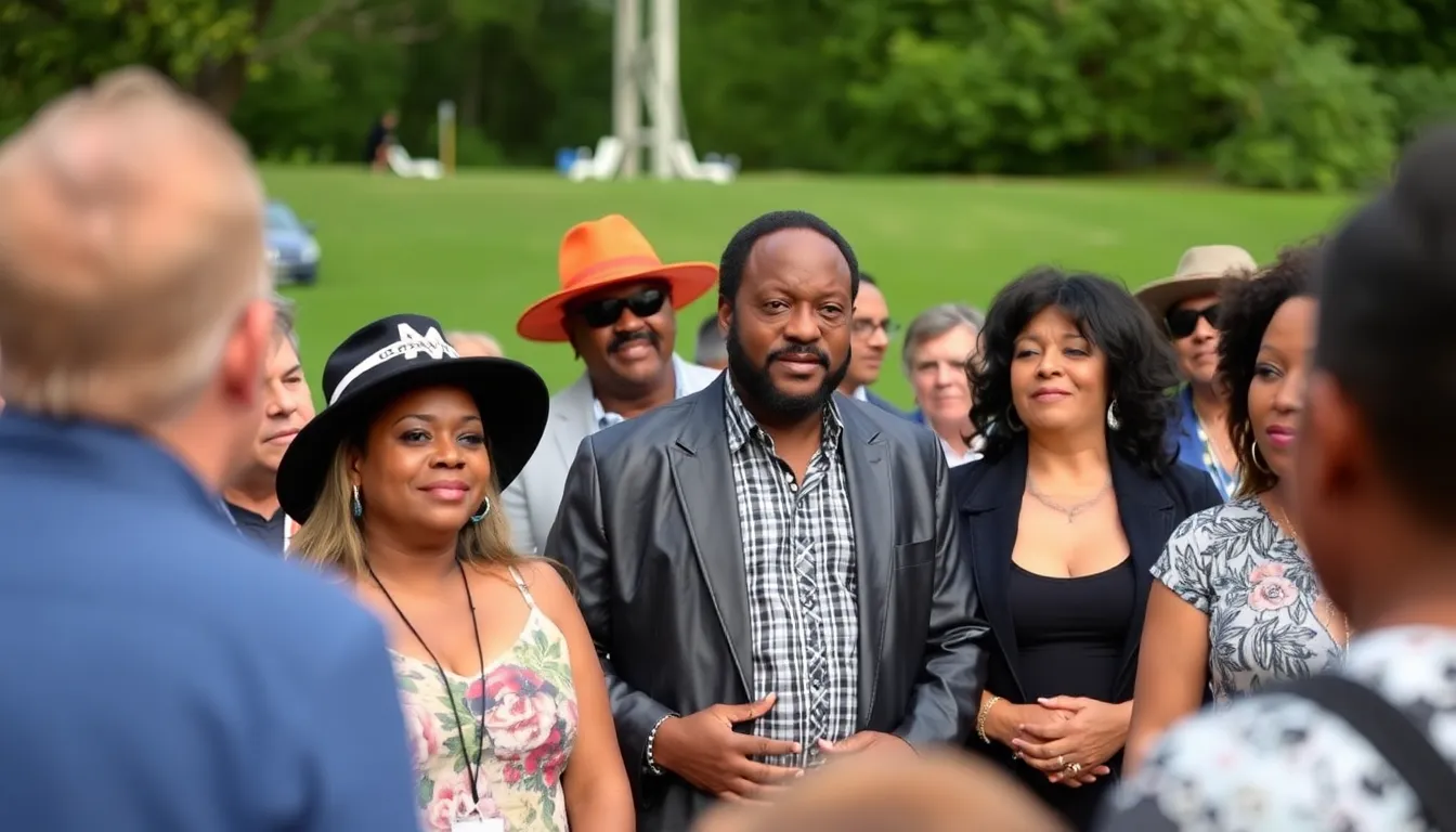 A group of musicians and fans gather at a memorial service to honor the legacy of Richard Smallwood, sharing stories and memories of his influential gospel music career.