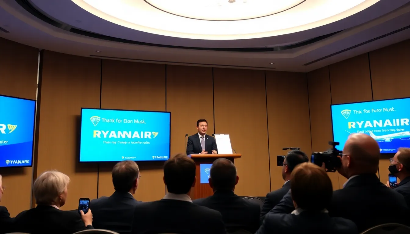 航空業界の競争が激化する中、ライアンエアが新たな戦略を模索する姿を象徴する会議の風景