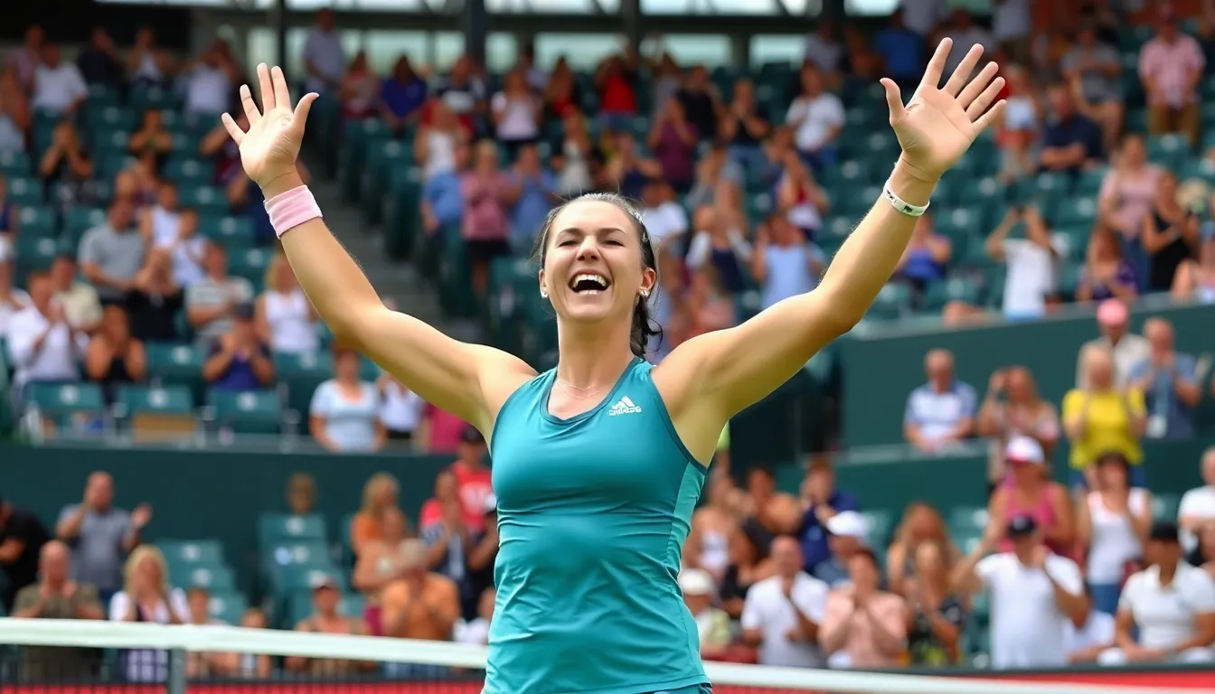 The scoreboard reflects Sabalenka's commanding performance with a final score of 64, 63, showcasing her dominance in the match