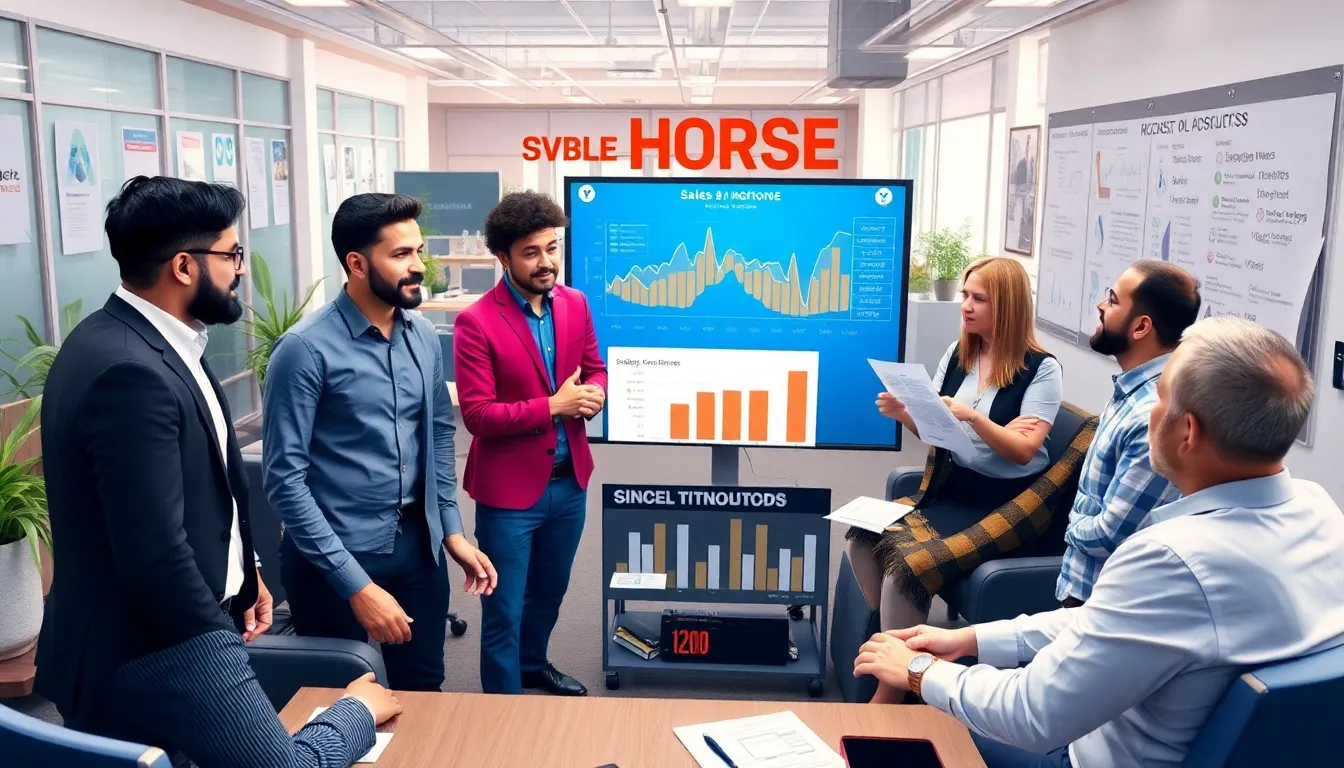 Santa Ragione showcasing their game, Horses, at a vibrant online event, engaging directly with fans and players