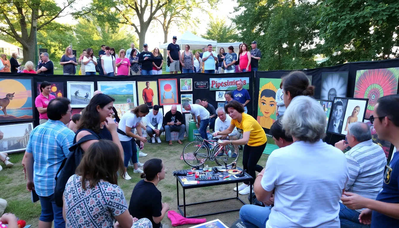 Members of the Pip Simmons theatre group perform an avantgarde production on stage, engaging a diverse audience with their innovative storytelling during a national tour stop.