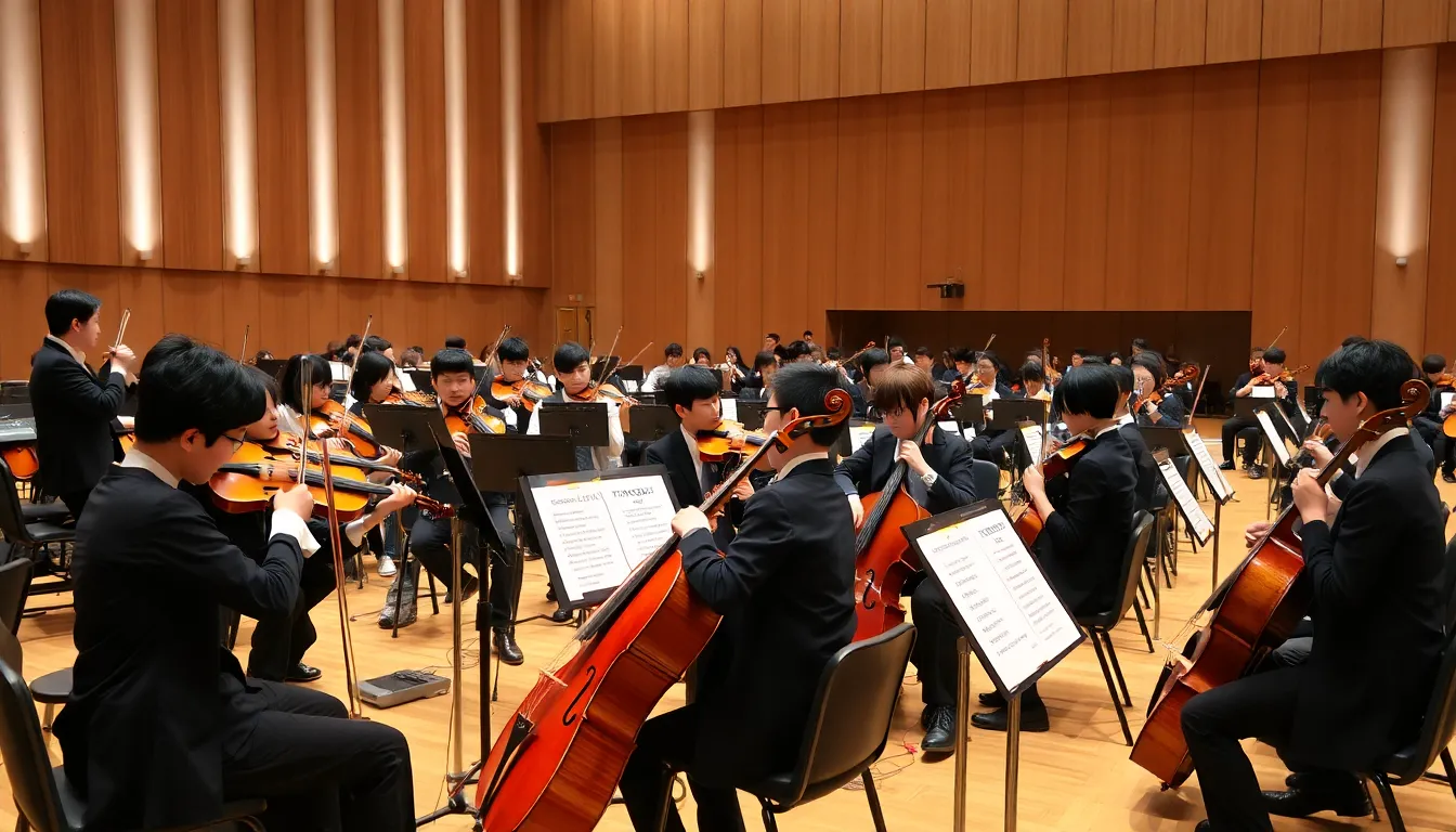 Conductor Anna Ritchie leads the orchestra with enthusiasm, bridging traditional and modern musical styles in a vibrant New Year celebration
