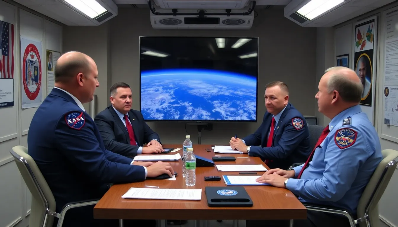 Recovery teams assisting astronauts as they safely exit the capsule upon their return to Earth, highlighting the importance of emergency response protocols