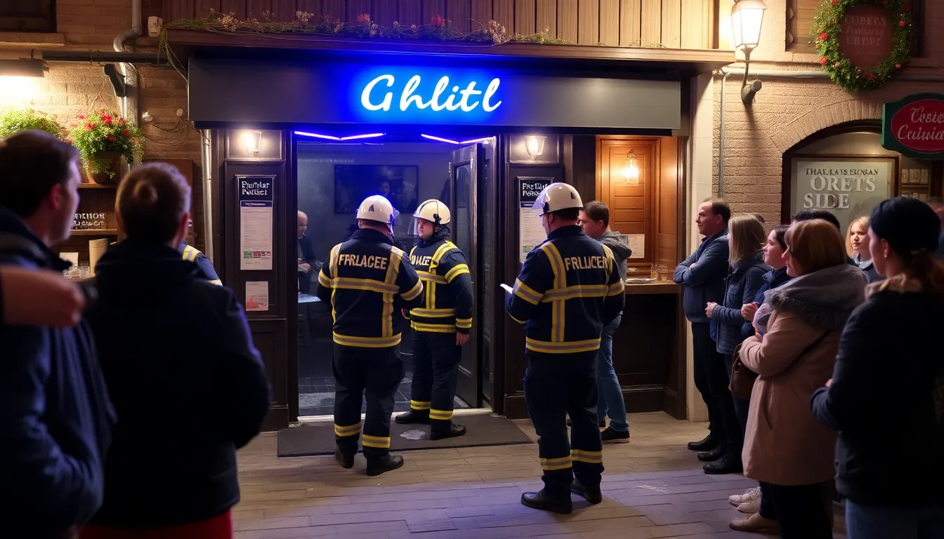 Investigators examining the site of the fire, assessing factors that may have contributed to the tragedy and potential negligence