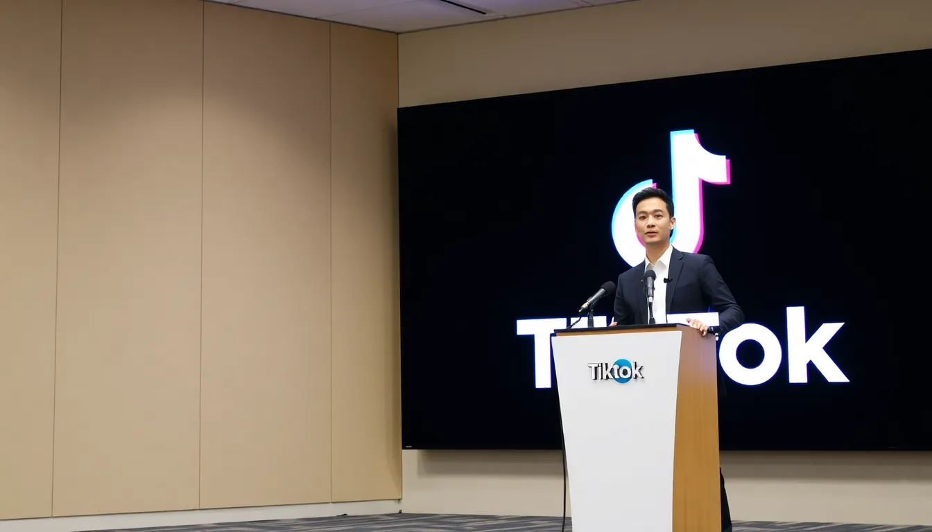 A group of lawmakers discusses TikTok's recent decision to separate its US operations from its global business during a press conference.
