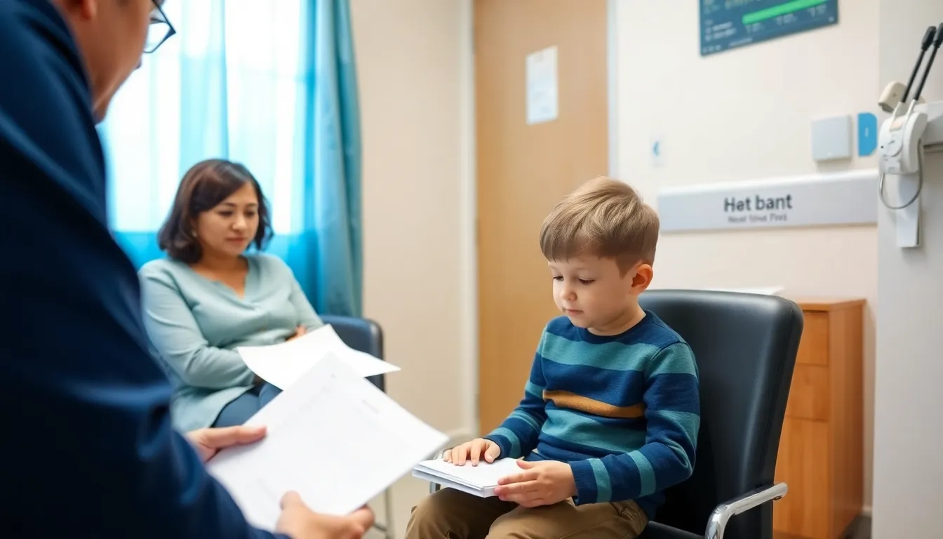 A pediatric neurologist discussing treatment options with a family, illustrating the complexities of managing a rare condition in children