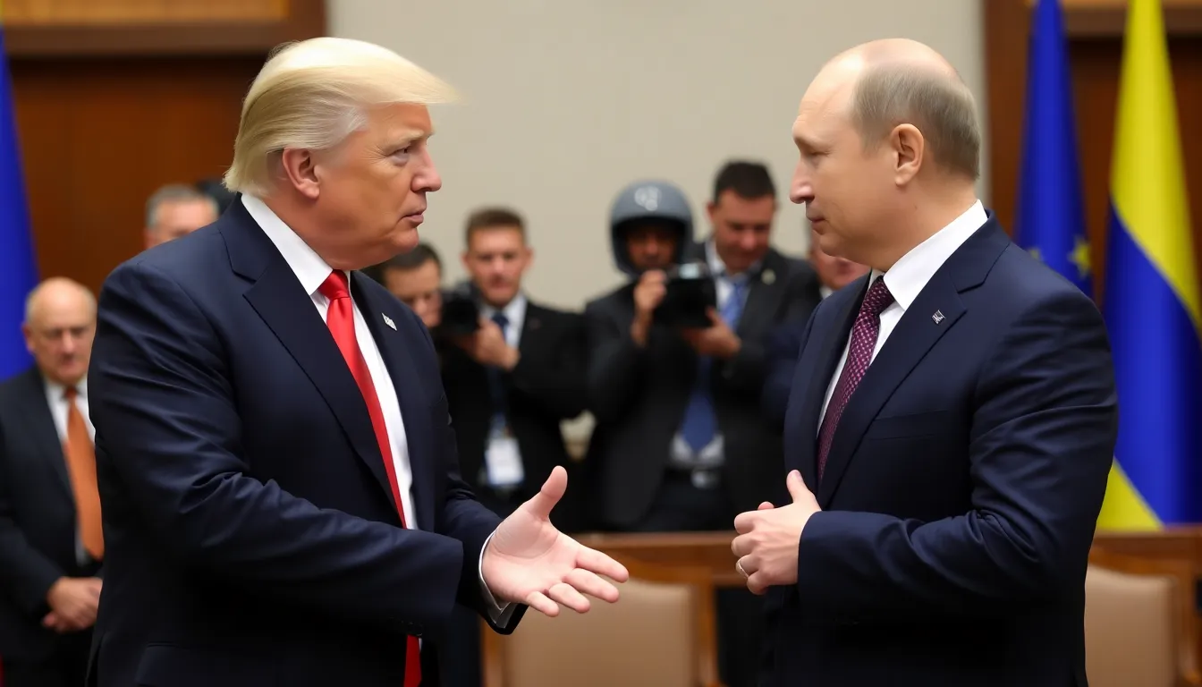 Former President Donald Trump speaks to a crowd during a public appearance, addressing his views on Vladimir Putin's military strategy regarding Ukraine as cold weather approaches.