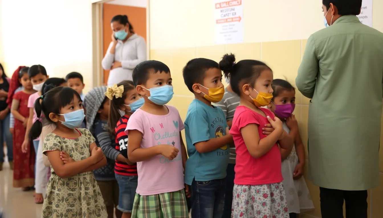 A healthcare provider discussing the benefits of the chickenpox vaccine with a concerned parent in a consultation room