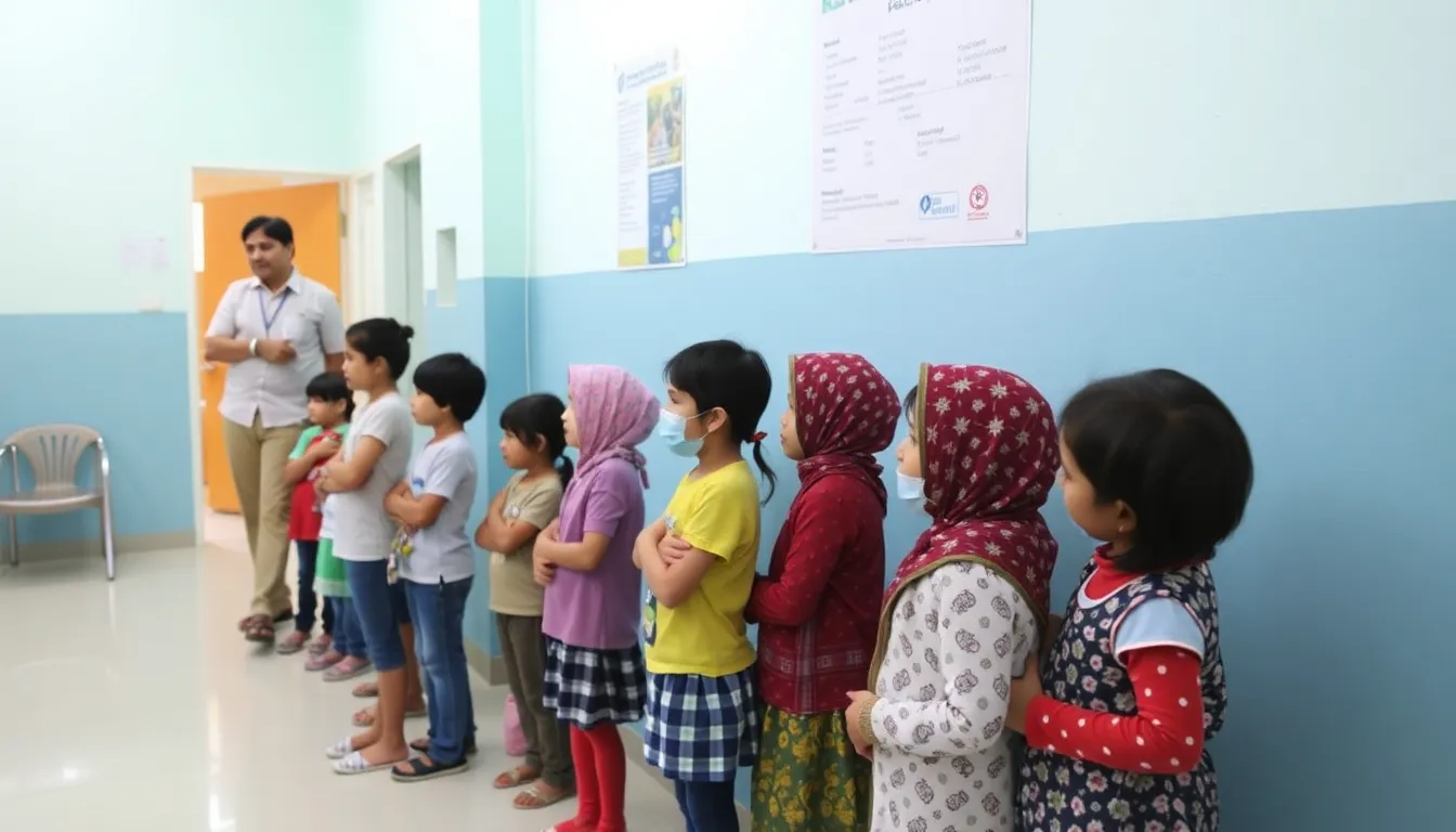 A group of children playing together happily, symbolizing the community's effort to prevent chickenpox outbreaks through vaccination