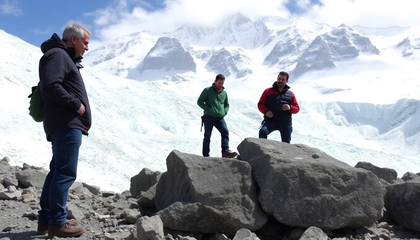 A barren and rocky landscape in the Himalayas highlights the alarming effects of reduced winter snowfall, with patches of exposed earth contrasting against the remaining snow.
