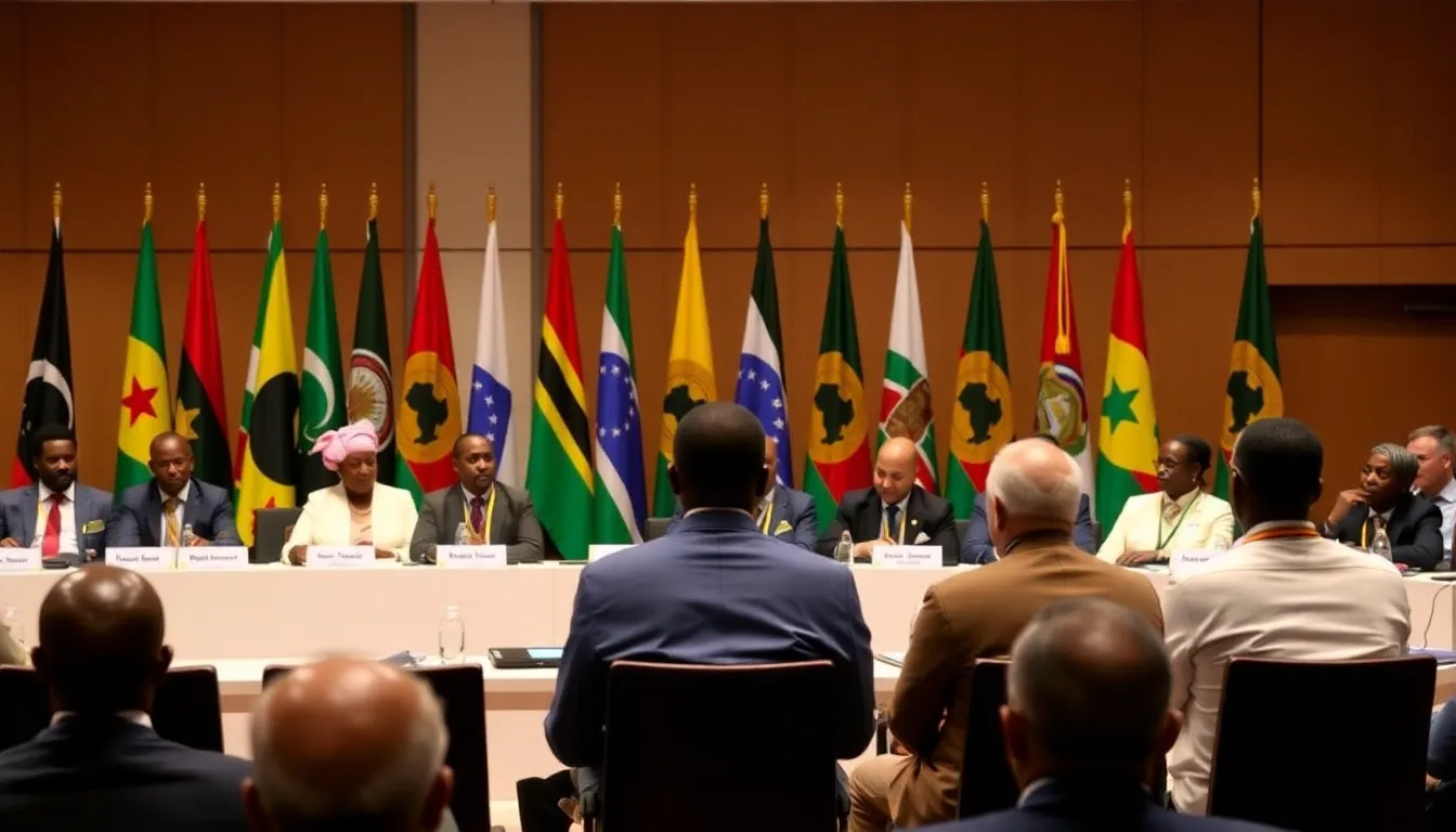 Young African entrepreneurs collaborate in a tech hub, highlighting the continent's potential for innovation and economic growth in a changing world