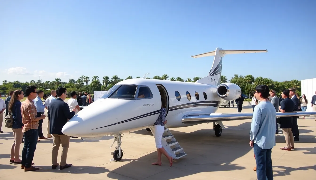 A group of wealthy individuals boarding a private jet, symbolizing the shift towards exclusive travel experiences in the postpandemic era