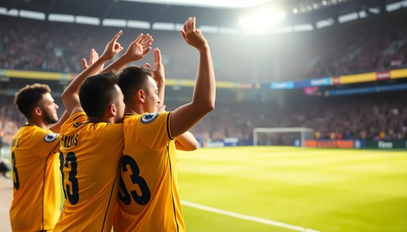 試合後、ボードゥ・グリムトのサポーターが勝利を祝う熱気あふれる姿
