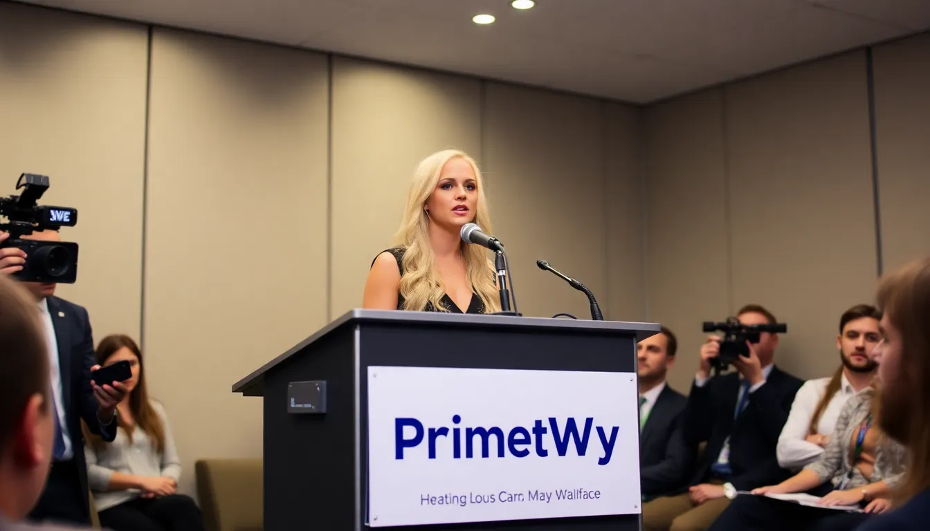 Britney Spears smiles as she announces the sale of her music catalog and rights to Primary Wave Music during a press conference.