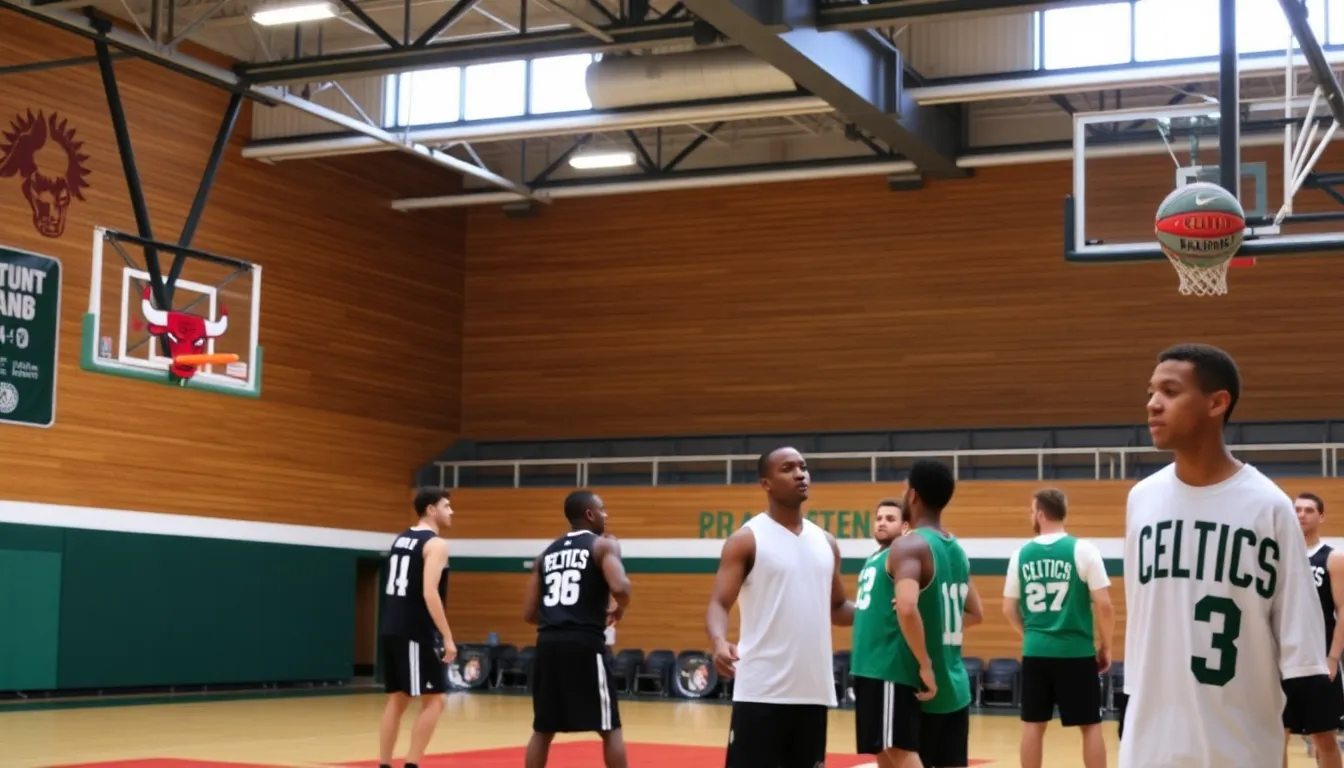 NBAの試合を楽しむファンが、熱心に応援をする姿が見られるシーン