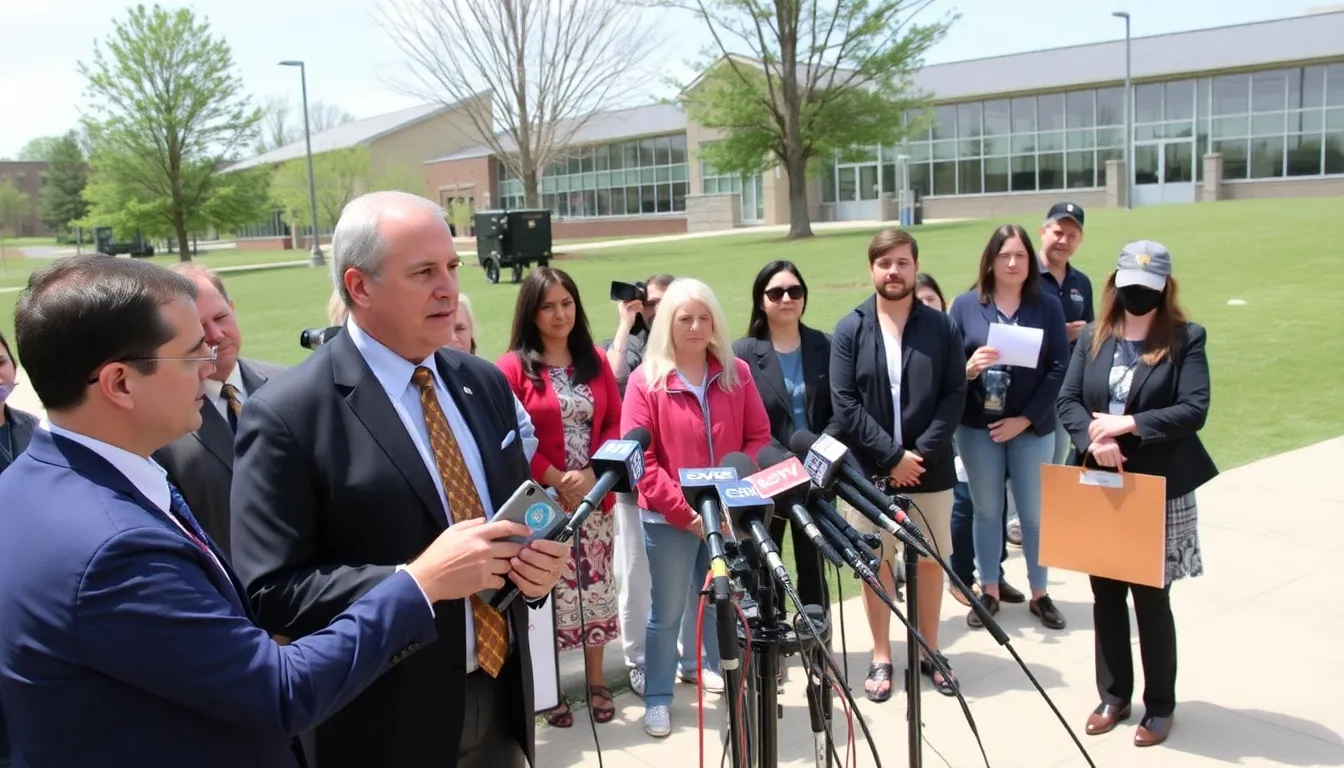 Dr. John Smith, a controversial member of the C.D.C. advisory panel known for his vaccine skepticism, speaks to reporters outside the agency's headquarters following his resignation announcement.