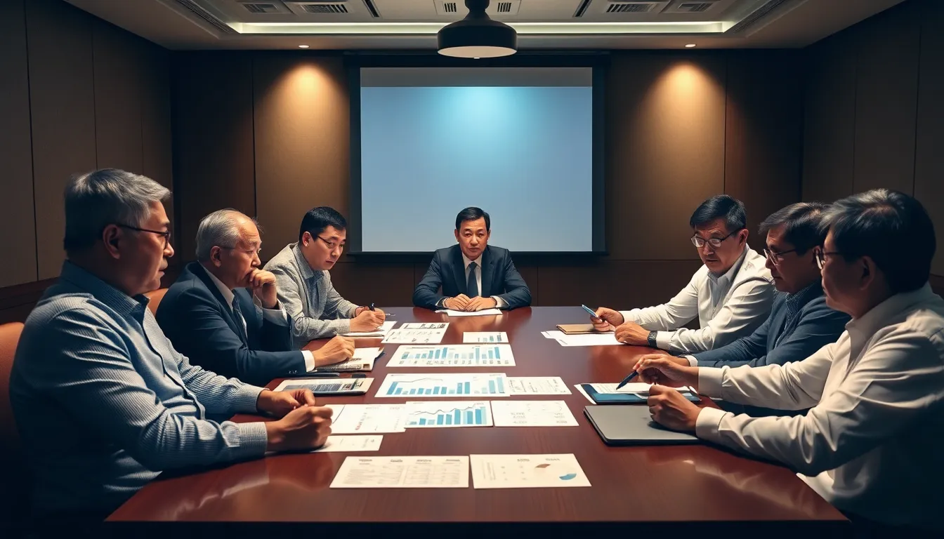 政府の補助金政策の見直しが影響を与える様子を示す会議の一場面
