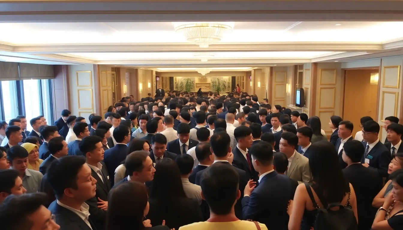 Advocacy group members holding a press conference, calling for stricter regulations on privacy rights in hotels following the recent broadcasting scandal
