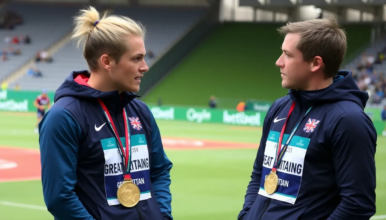 A closeup of Fear and Gibson's expressions, reflecting their disappointment after finishing outside the qualifying spots for the final