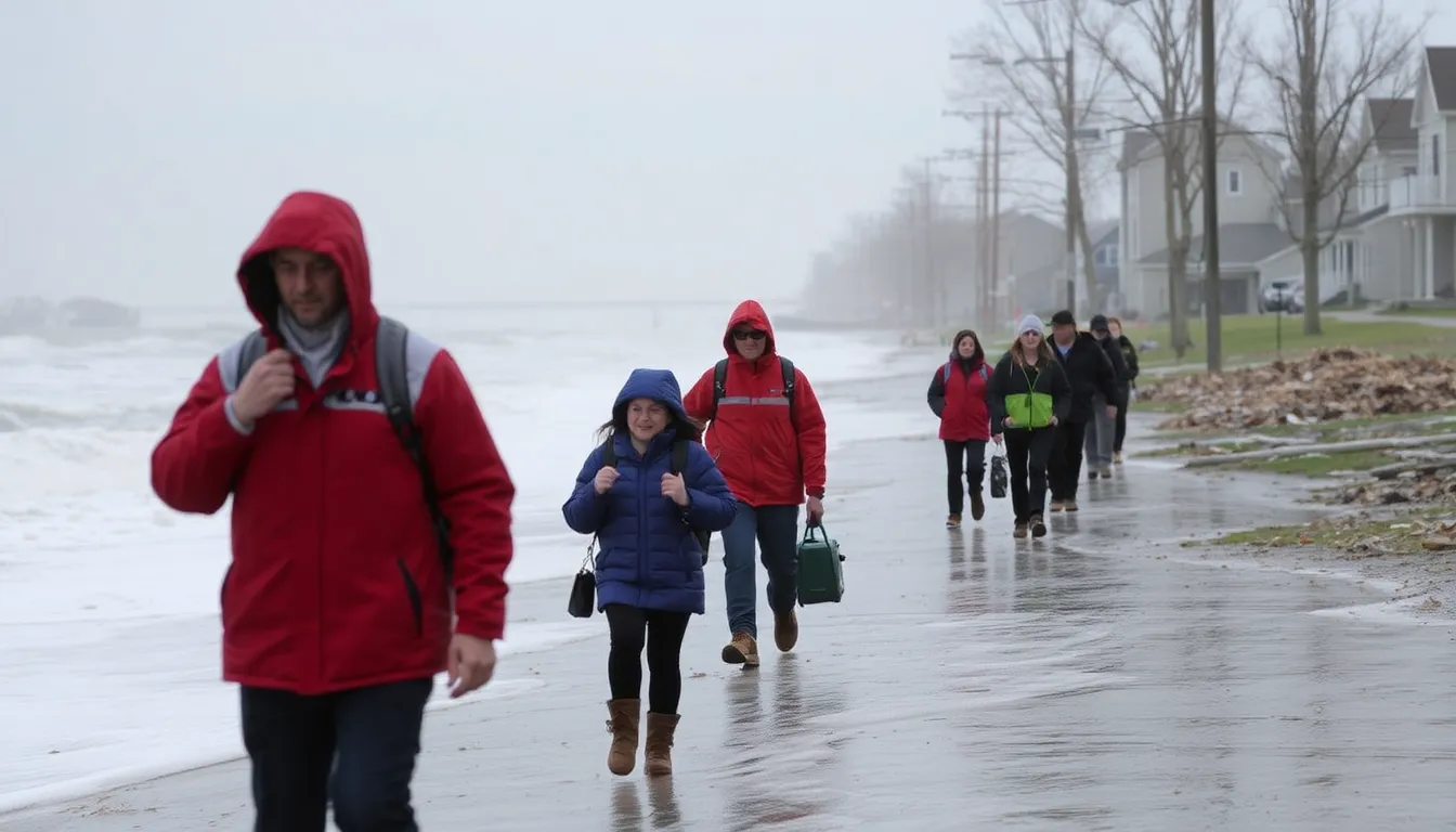 Restoration efforts are underway in a wetland area near Lake Erie, aimed at enhancing natural buffers against flooding and protecting local ecosystems from storm impacts