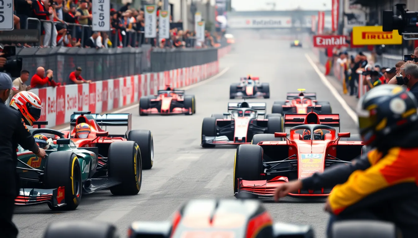 レース中にエネルギーの配分を調整しながら走行するF1カーの様子