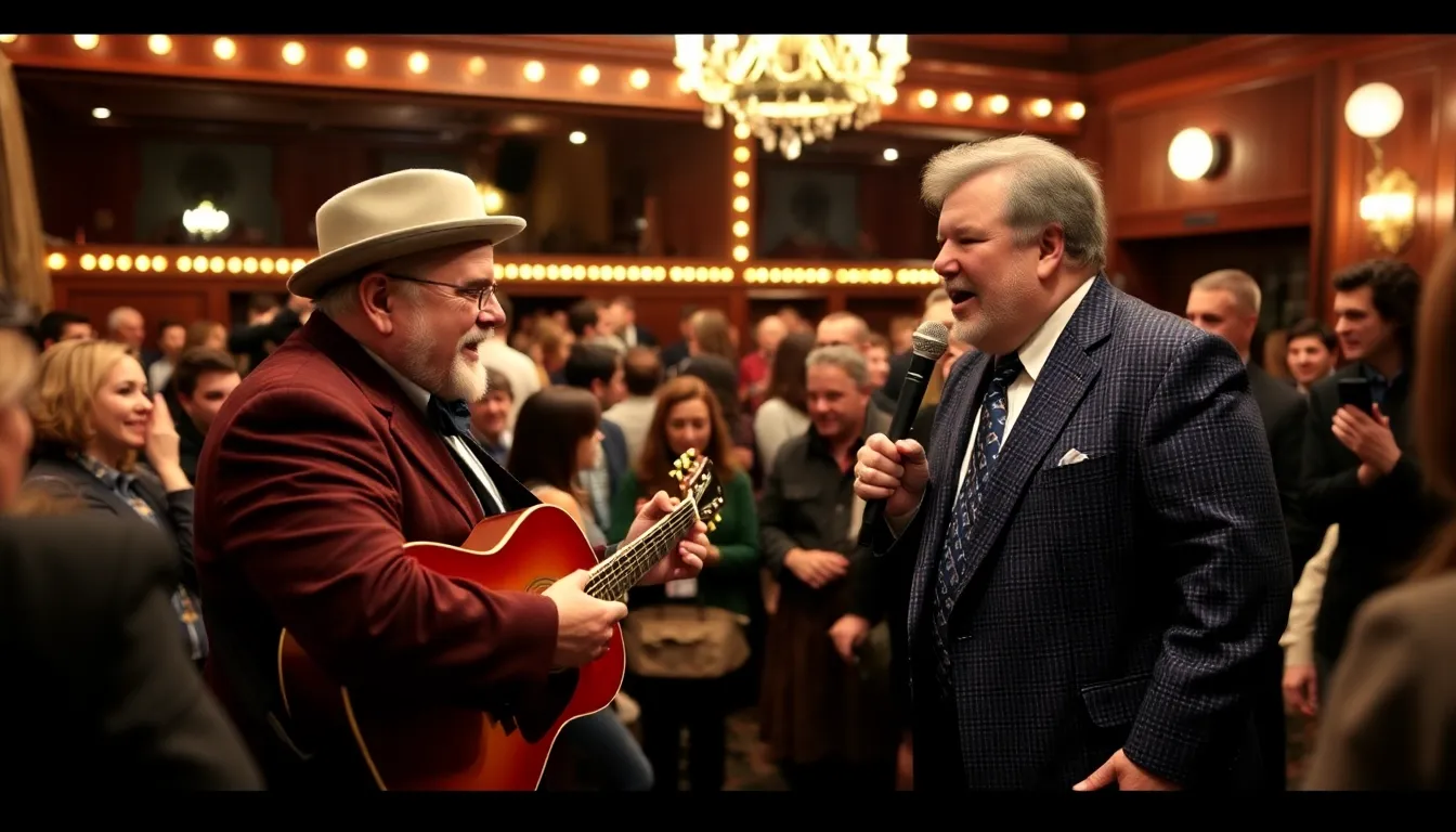 A vibrant crowd gathers at the Grand Ole Opry, eagerly anticipating the induction ceremony, highlighting Jelly Roll's growing popularity and the excitement surrounding the event