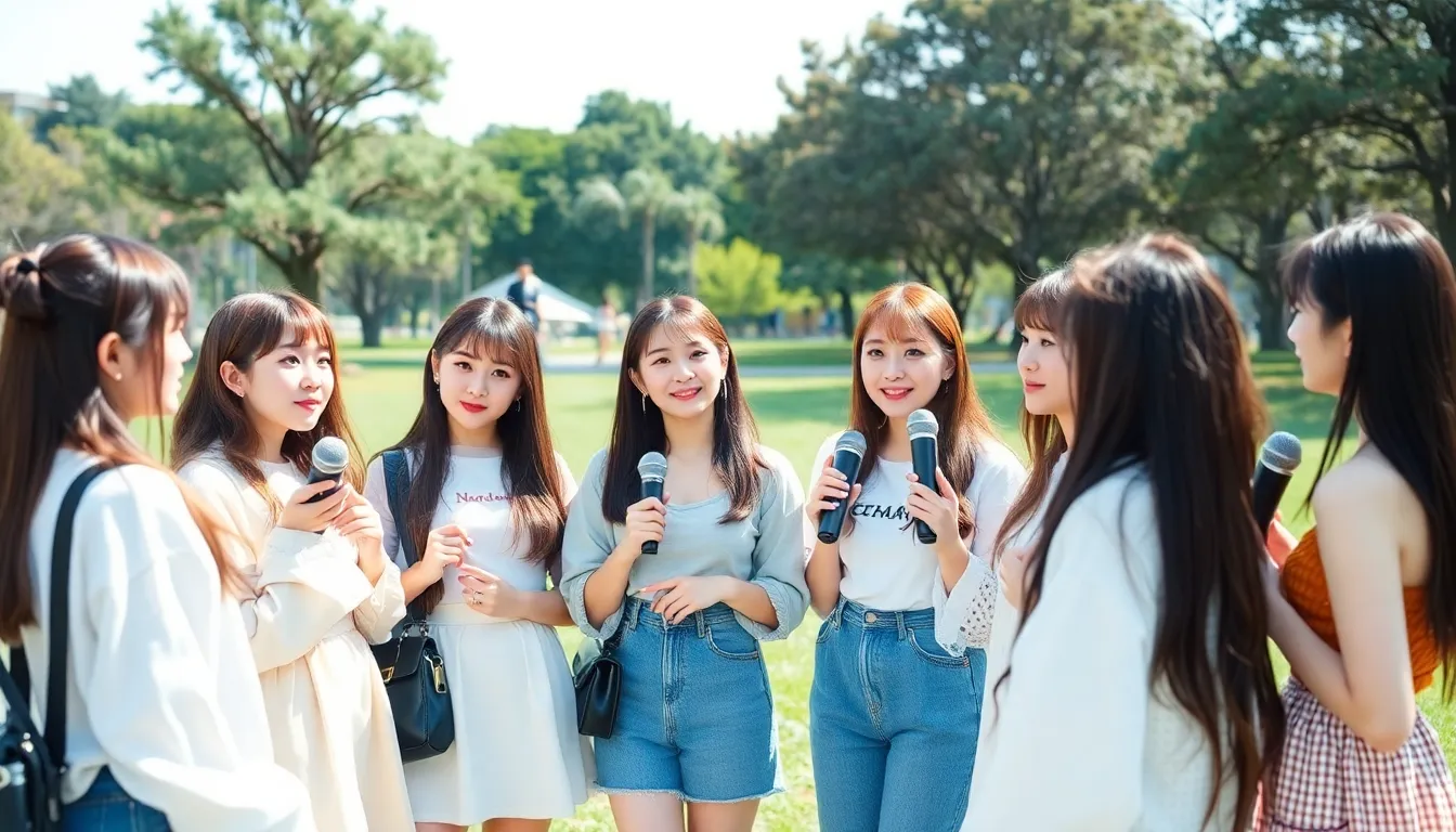 'K를 떼어내라' 캠페인에서 여성 아티스트들이 단체로 모여 서로의 손을 맞잡고 있는 장면