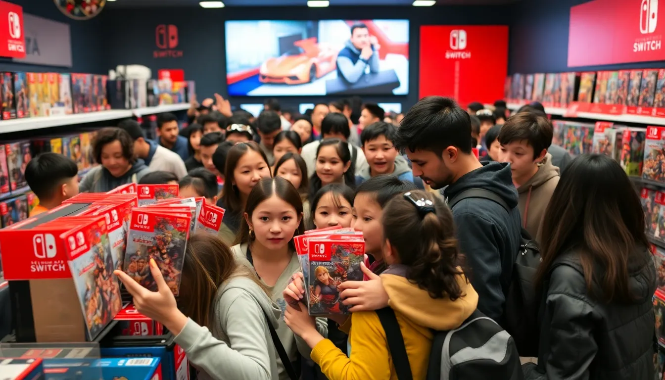 任天堂のスイッチプラットフォームで利用できるゲームが並ぶオンラインストアの画面