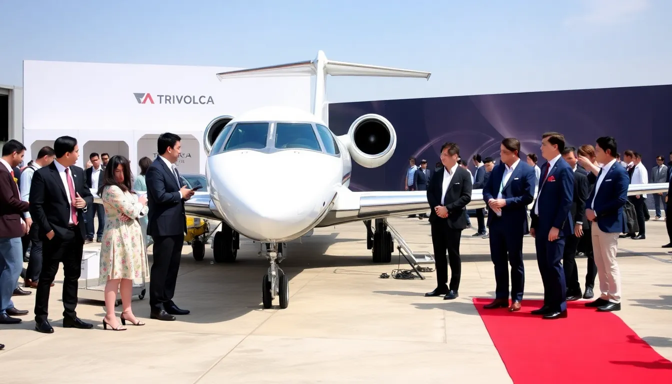 A bustling private jet terminal in a major Asian city, illustrating the growing infrastructure supporting the rise of luxury air travel