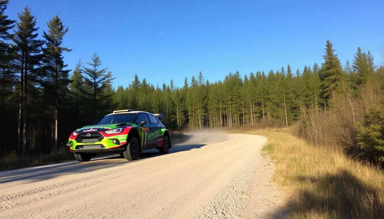 Martins Sesks is seen discussing his ambitious goals for the upcoming World Rally Championship season during a team meeting.