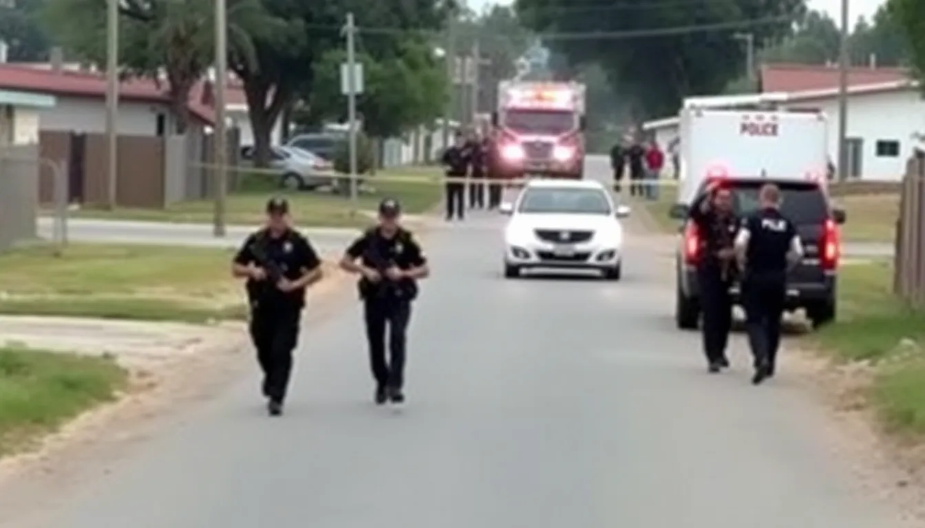 Armed men engage in a fierce shootout in a city street in Mexico, with smoke rising from nearby buildings amid the chaos following the killing of a cartel leader.