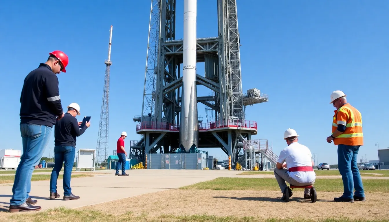 The powerful Space Launch System stands tall on the launchpad, symbolizing NASA's commitment to returning humans to the Moon