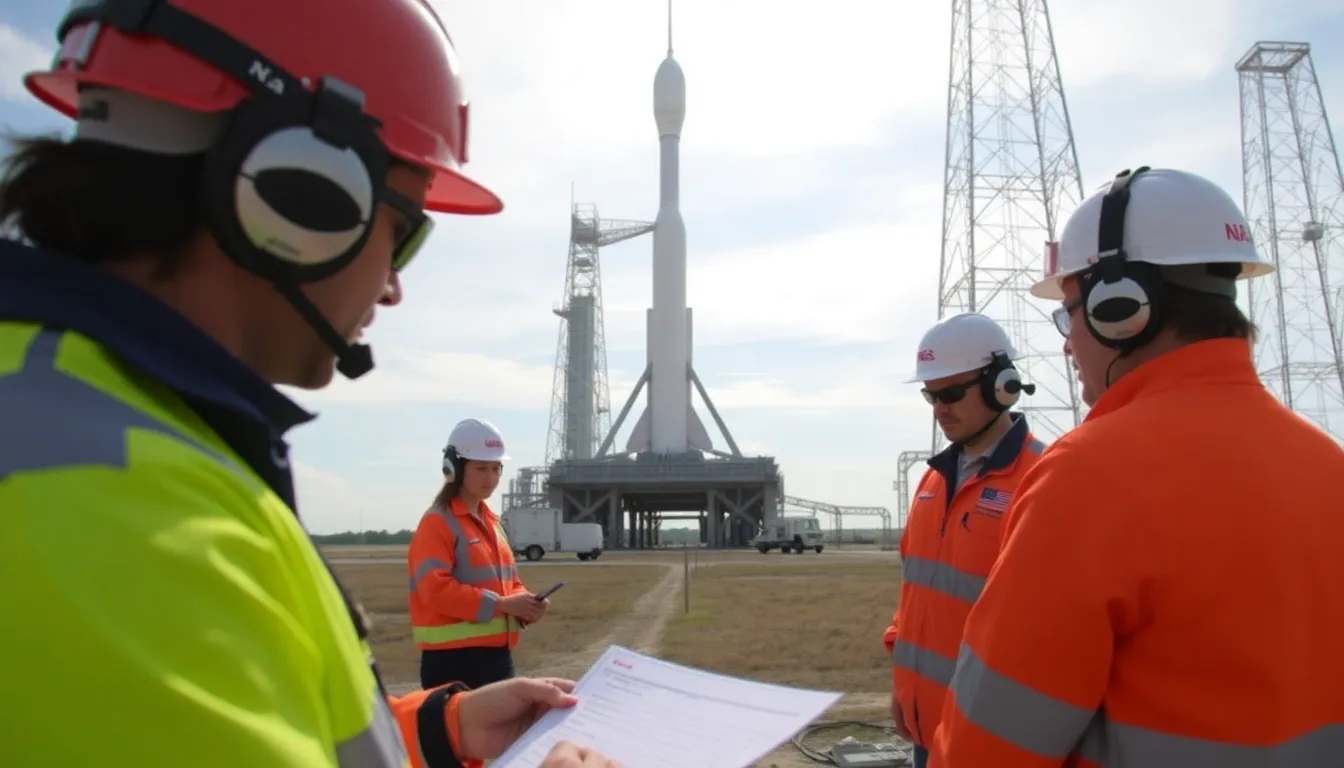 NASA's team conducts final checks on the rocket, showcasing the collaborative efforts behind the Artemis program's ambitious goals