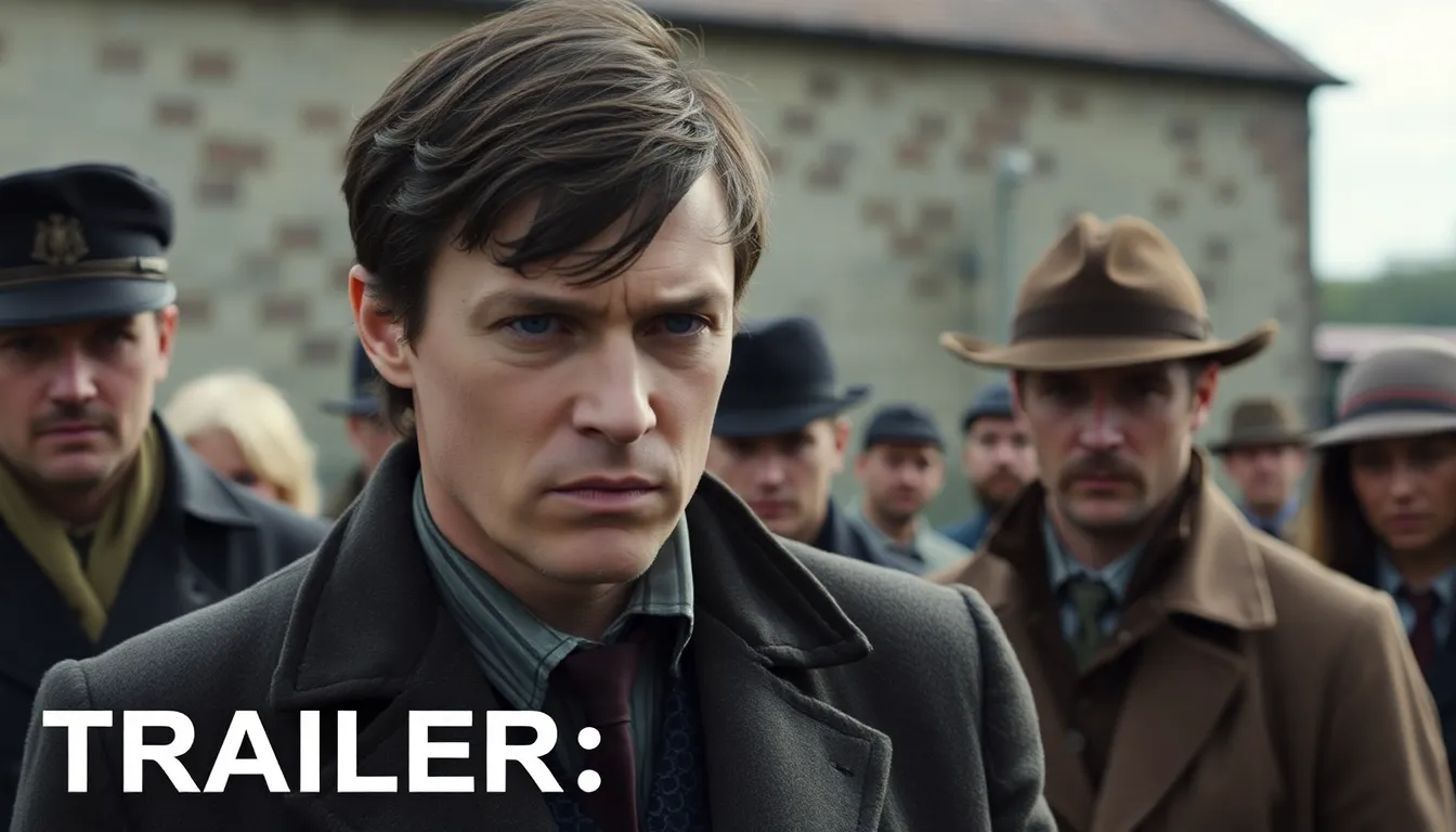 Cillian Murphy, dressed in period attire, stands confidently in a dimly lit alleyway, embodying the intense atmosphere of the upcoming Peaky Blinders film trailer.