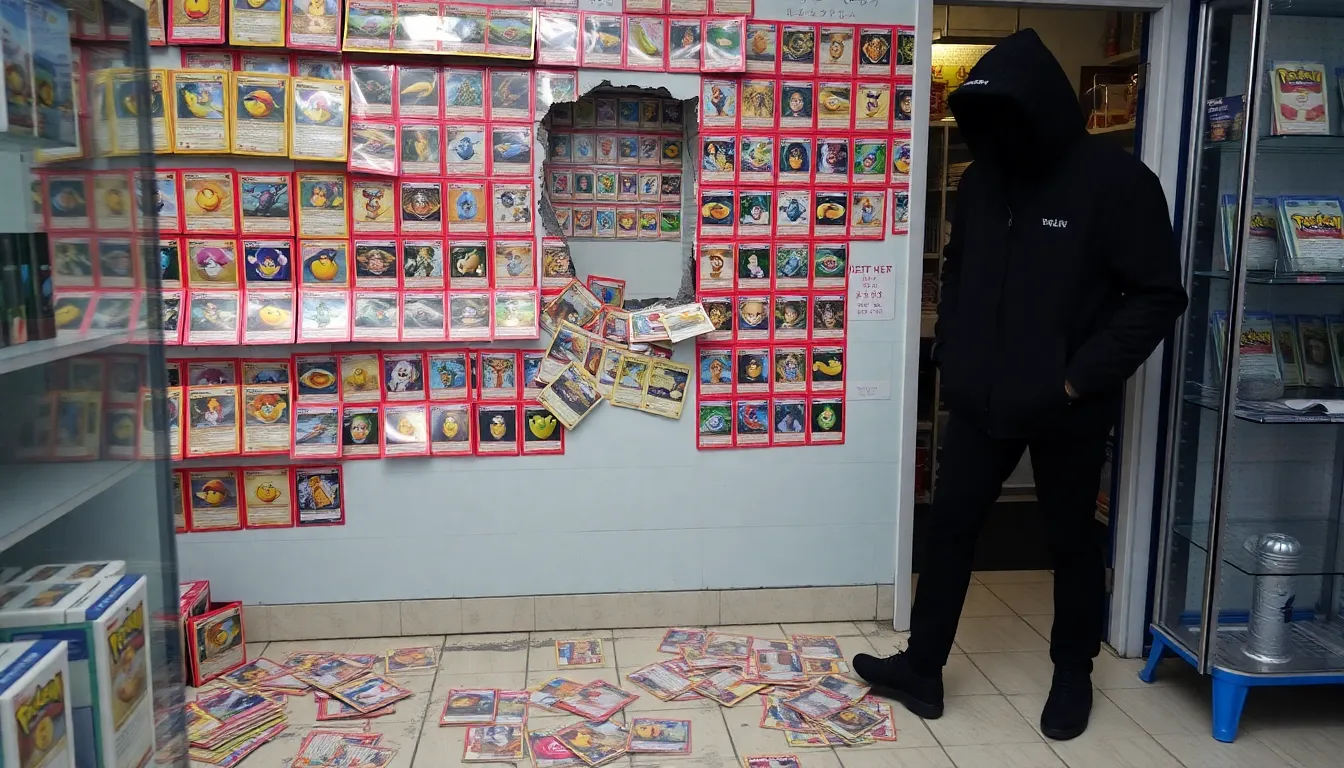 Surveillance footage capturing the organized operation of the thieves as they spend hours inside the store before their escape